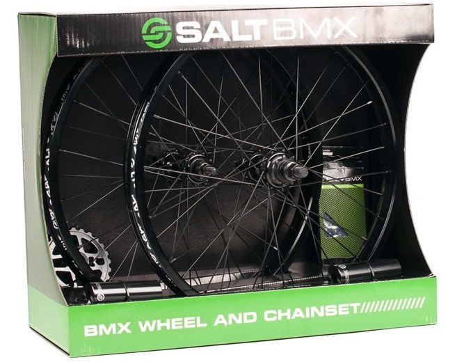 Salt Valon BMX Hjul/Kedje Set (Svart) -  Wallride