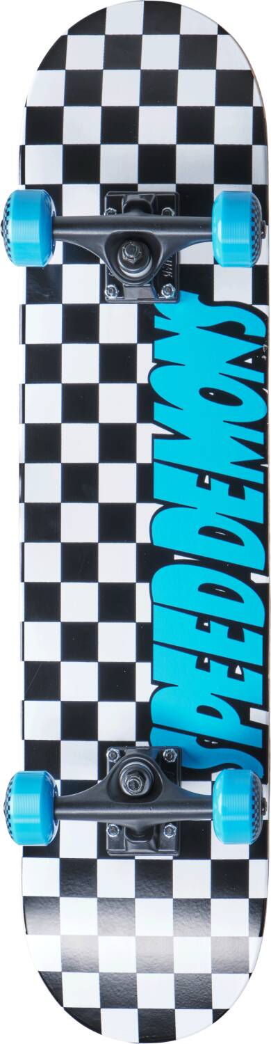 Speed Demons Checkers Komplett Skateboard (Svart/Blå)