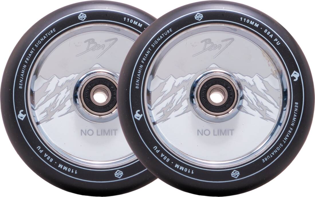 Striker Benj No Limit Sparkcykel hjul 2-Pack (Black/Chrome) -  Wallride