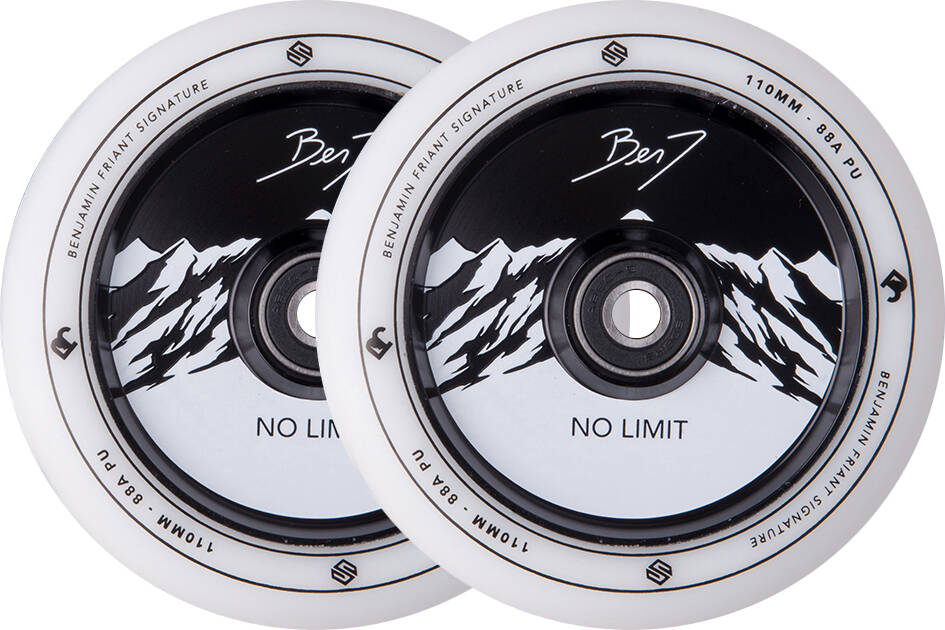 Striker Benj No Limit Sparkcykel hjul 2-Pack (White/Black) -  Wallride