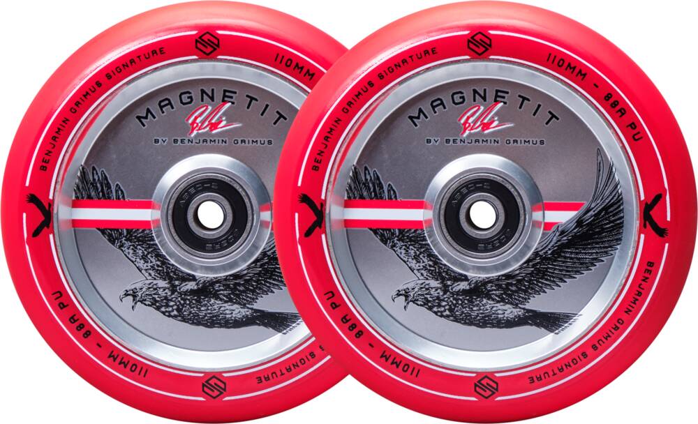 Striker Bgseakk Magnetit Sparkcykel Hjul 2-Pack (Röd) -  Wallride