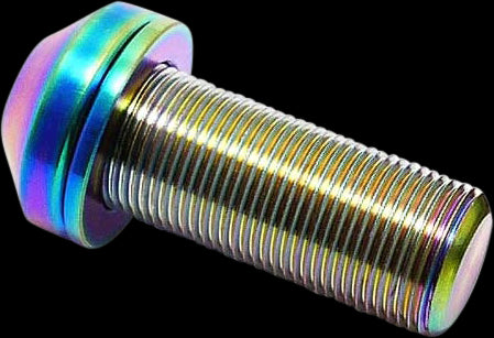 TLC 14x1mm Rear Titanium BMX Hub Bult (Rainbow) -  Wallride